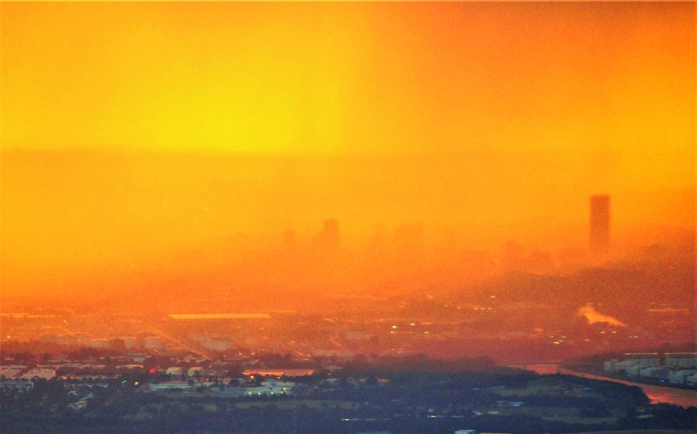 Smoky Sunset over Sydney, New South Wales, Australia